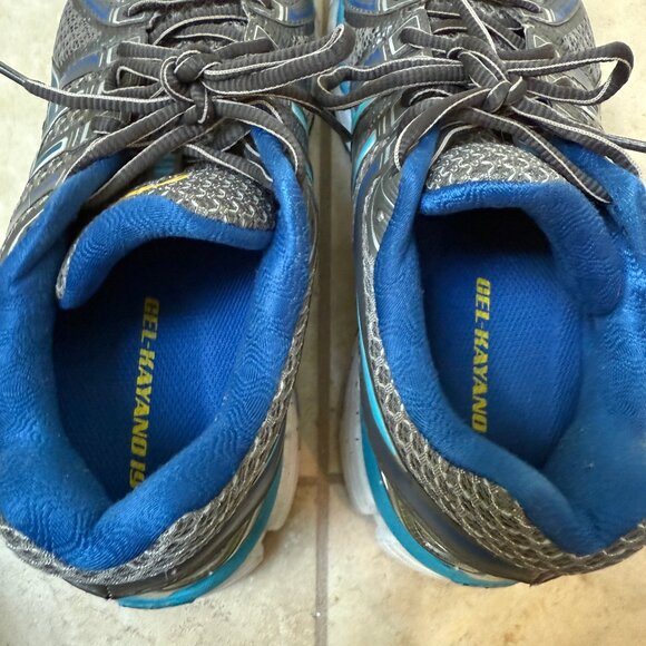 Womens Asics Gel-Kayano 19 Stability Running Shoes, Size 9.5, Blue & Grey - Picture 5 of 8